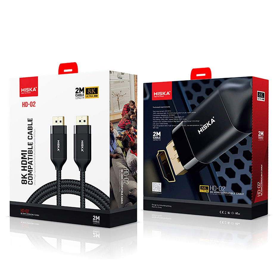 کابل HDMI هیسکا 8K طول 2 متر