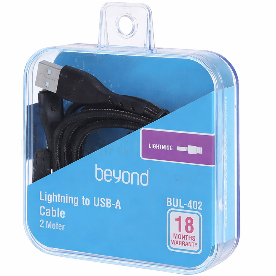کابل آیفون 2 متر مدل BEYOND IPHONE BUL-402 2M