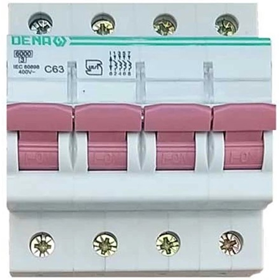فیوز مینیاتوری چهار پل 40 آمپر دنا الکتریک مدل C40-6K-4P