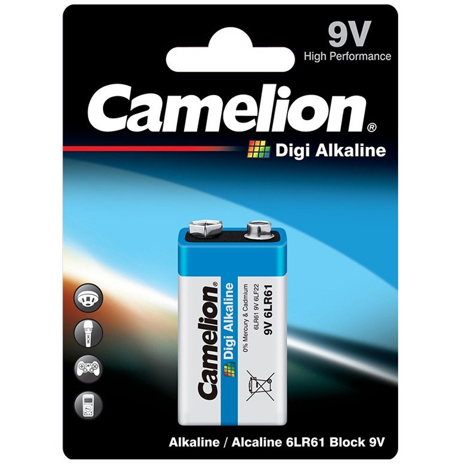 باتری کتابی 9 ولت کملیون Camelion مدل Digi Alkaline آلکالاین