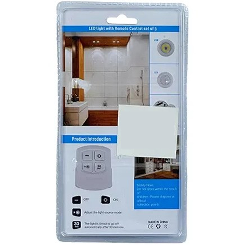 چراغ زیر کابینتی ریموت‌دار باتری‌خور LED تک لامپ