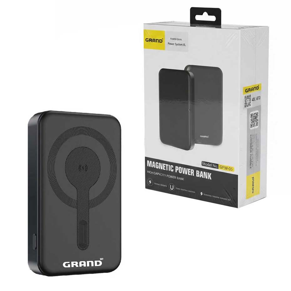 خرید پاوربانک گرند اسکای مدل GRAND SKY GPW-05 5000mAh MagSafe 22.5W