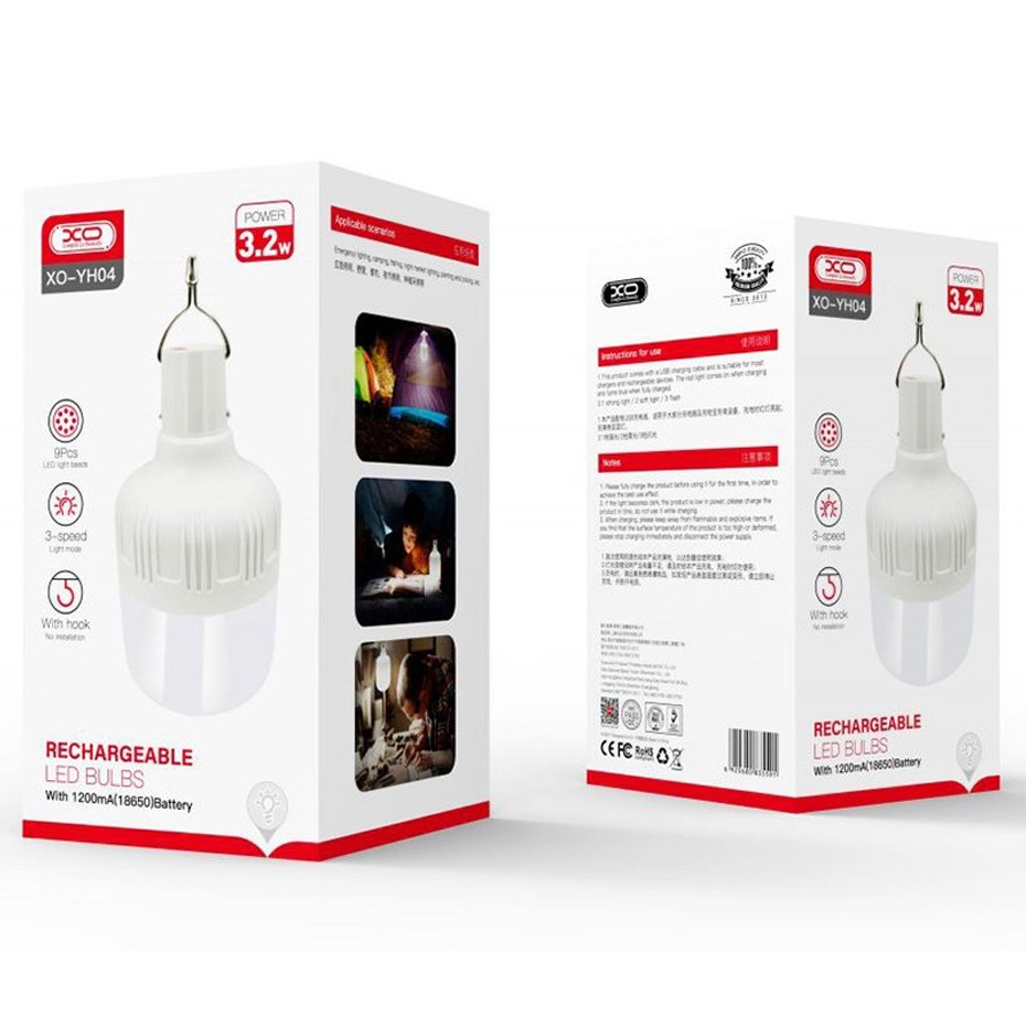 لامپ شارژی ایکس او مدل XO LED BULBS XO YH04