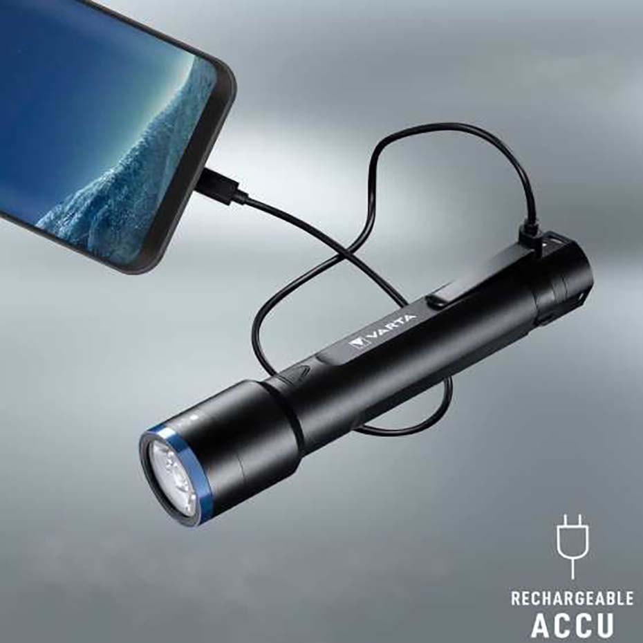 ابعاد چراغ قوه وارتا مدل VARTA F40