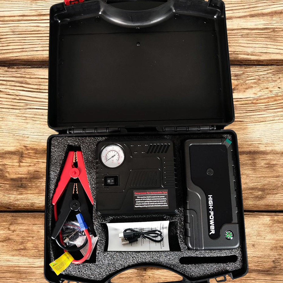 جعبه جامپ استارتر و پمپ باد های پاور مدل HIGH-POWER JUMP STARTER CY16