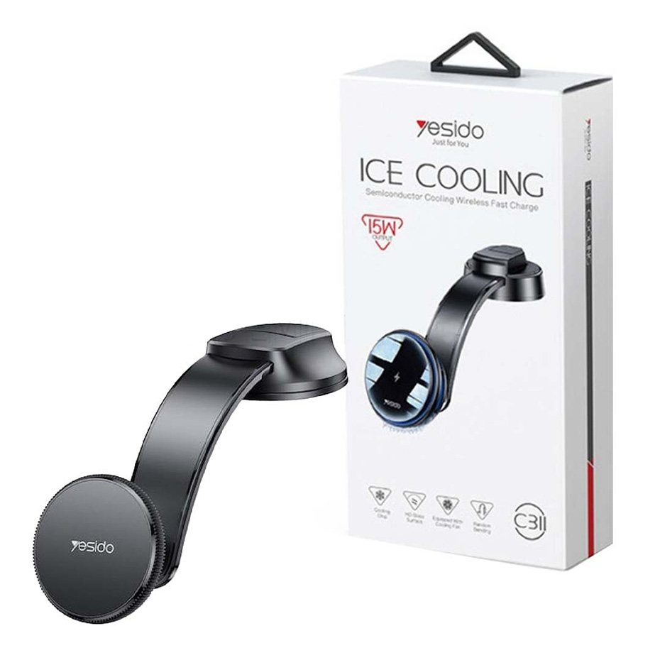 خرید هولدر موبایل وایرلس و خنک کننده داشبوردی یسیدو مدل Yesido C311