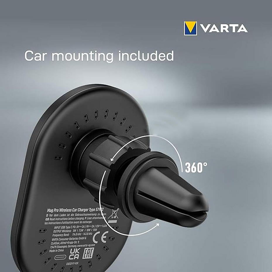 مشخصات هولدر شارژر وایرلس وارتا مدل VARTA MAG PRO 15W