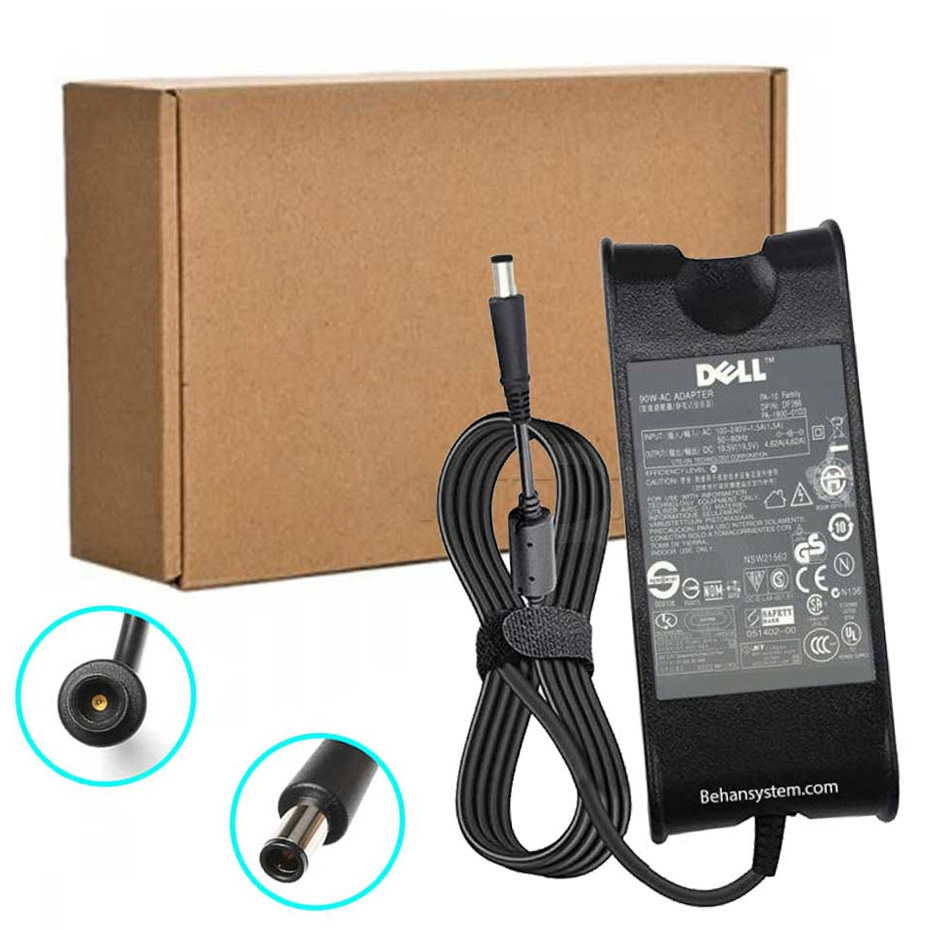 شارژر لپ تاپ دل مدل RO DELL 19.5Volt 4.62Amper فیش گرد درشت