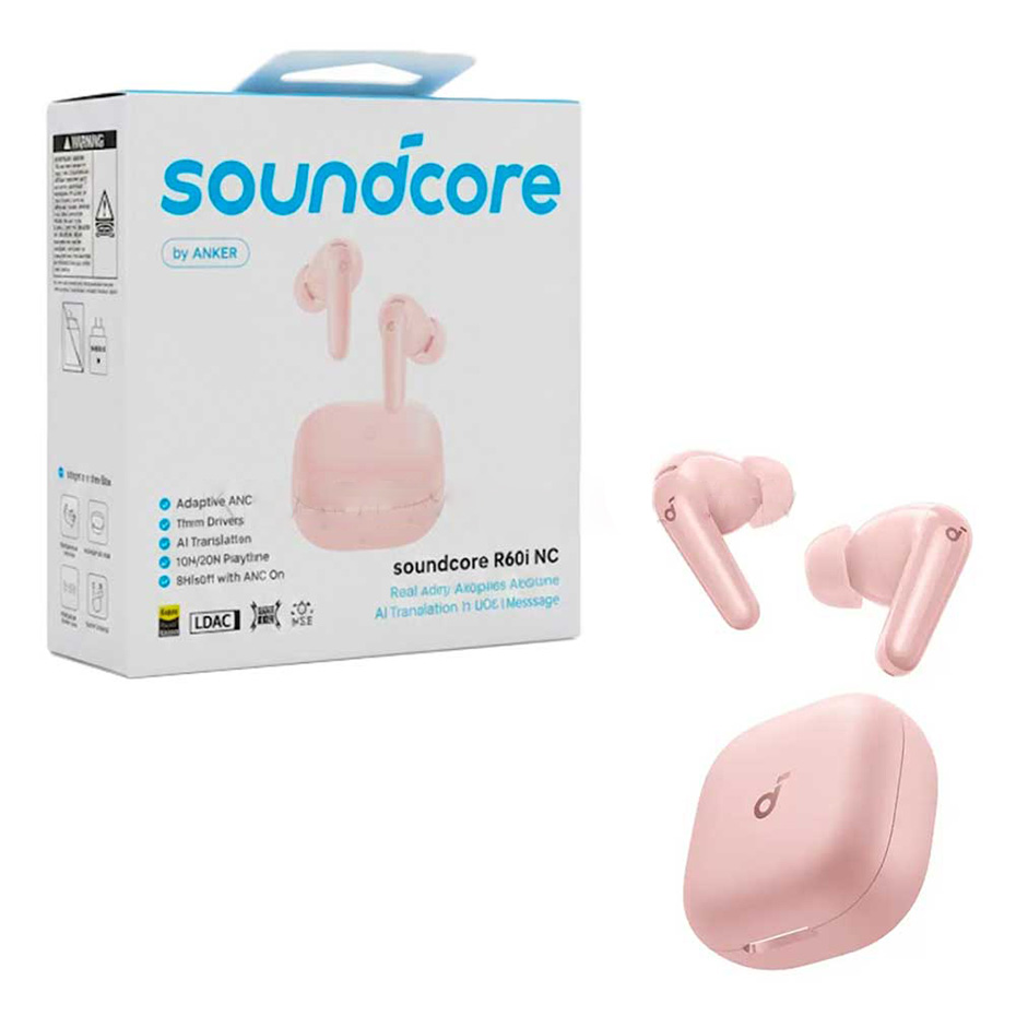 خرید ایرپاد انکر مدل ANKER Soundcore R60i NC D1202H51 صورتی