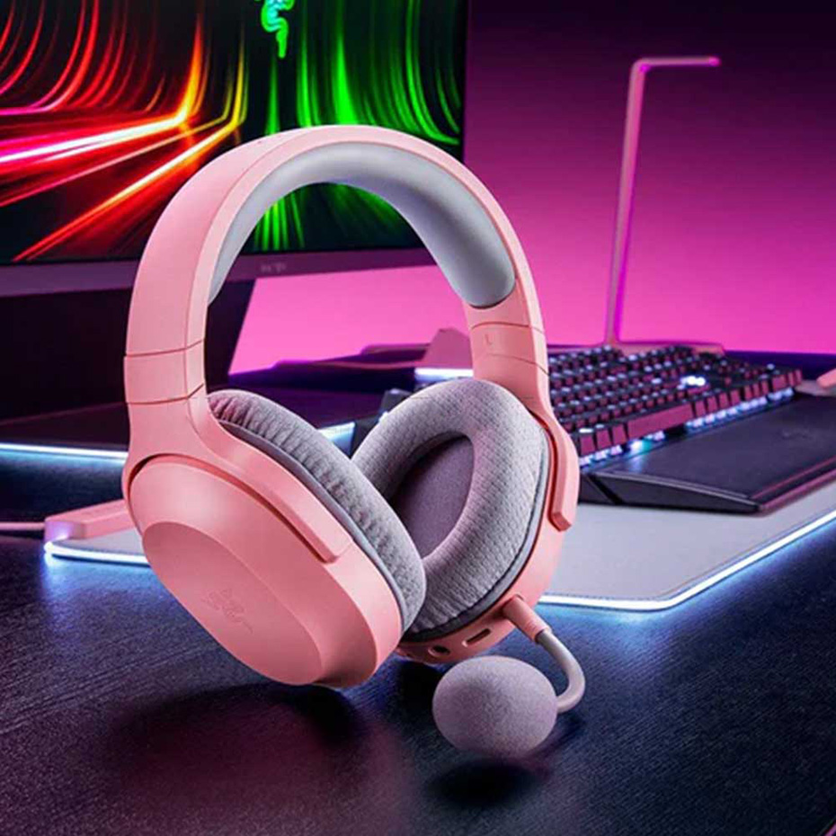 مشخصات هدست بی سیم گیمینگ ریزر مدل RAZER BARRACUDA X صورتی