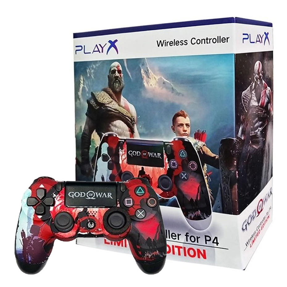 خرید دسته پلی استیشن طرح PS4 PLAY X GOD OF WAR