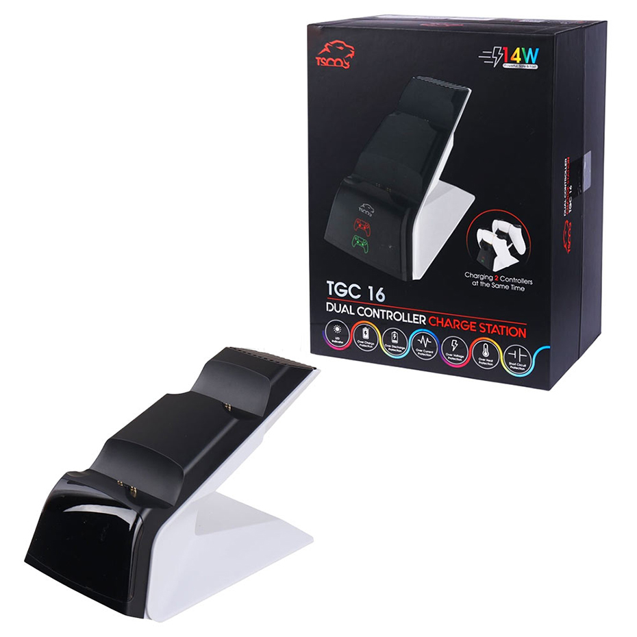 خرید پایه شارژر دسته بازی PS5 تسکو مدل TSCO TGC 16