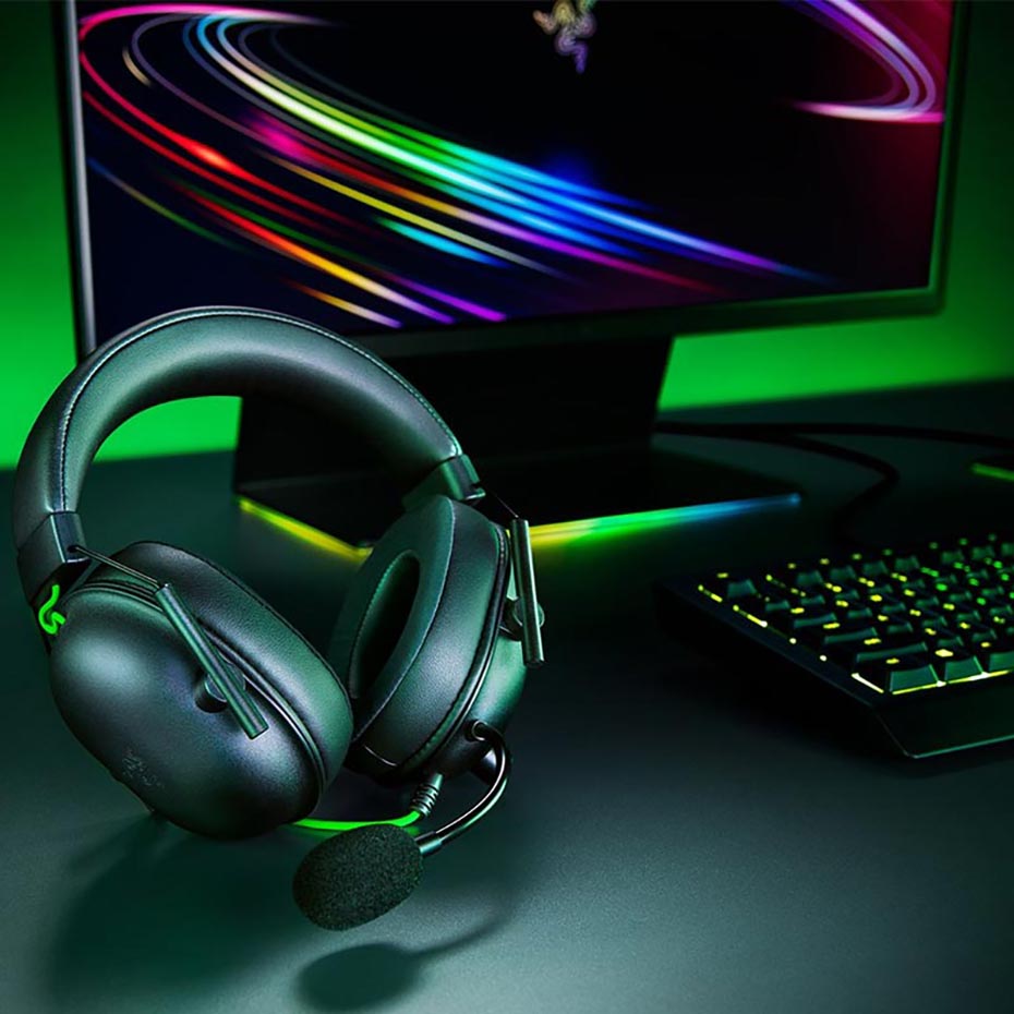 ابعاد گیمینگ سیم دار ریزر مدل RAZER BlackShark V2 X مشکی
