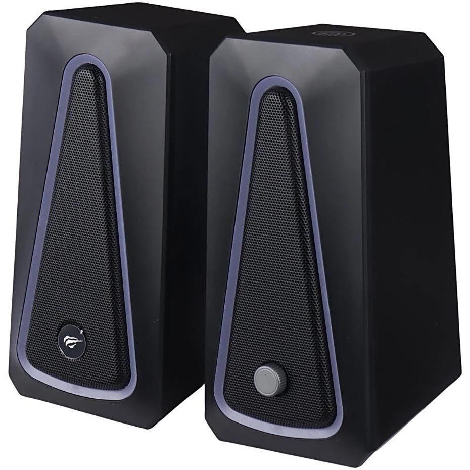 اسپیکر گیمینگ دوتکه لپ تاپ هویت مدل HAVIT SK208 PRO RGB Light مشکی