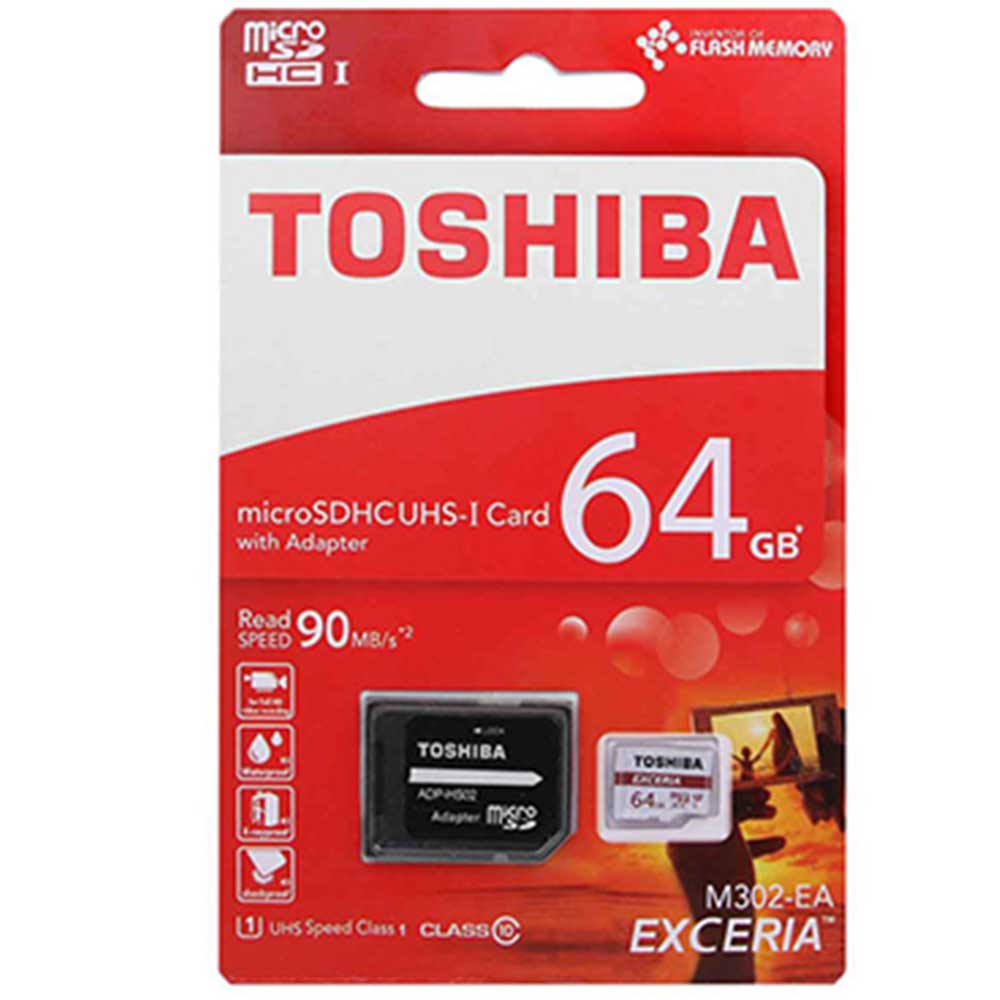 خرید رم میکرو توشیبا مدل TOSHIBA 90MG U3 C10 64G گارانتی مادام العمر