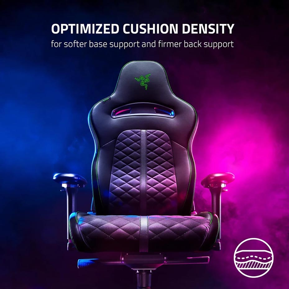 ابعاد صندلی گیمینگ ریزر مدل RAZER ENKI X مشکی سبز