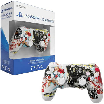 خرید دسته بازی سونی مدل SONY DUALSHOCK PS4 طرح BIGGER GUN