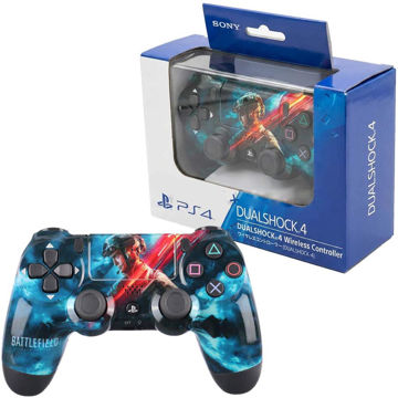 خرید دسته بازی سونی مدل SONY DUALSHOCK PS4 طرح Battlefield آبی