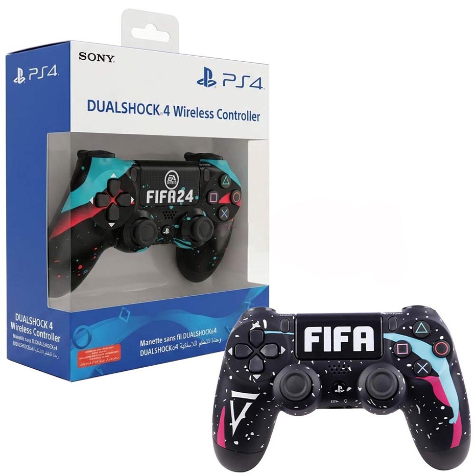 خرید دسته بازی سونی مدل SONY PS4 Dualshock 4 HIGH COPY FIFA24 مشکی سبز