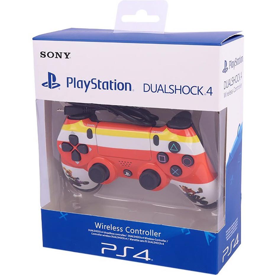 جعبه دسته بازی سونی مدل SONY PS4 DualShock4 High COPY CRASH سفید نارنجی
