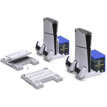 مشخصات استند و شارژر دسته بازی دابی مدل DOBE TP5-3537D PS5 سفید