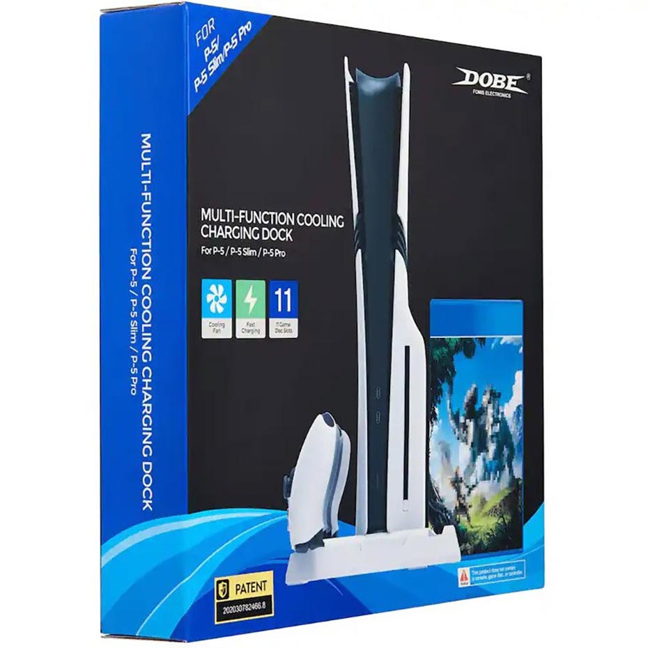 جعبه استند و شارژر دسته بازی دابی مدل DOBE TP5-3537D PS5 سفید