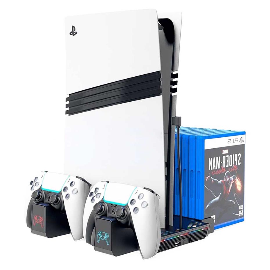 مشخصات پایه شارژر و فن خنک کننده تسکو مدل TSCO TGS 16 PS5 WAR VAULT
