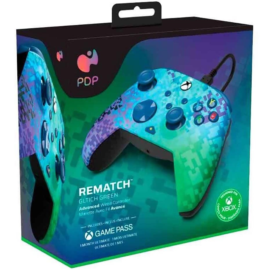 جعبه دسته بازی ایکس باکس مدل PDP GLITCH GREEN XBOX