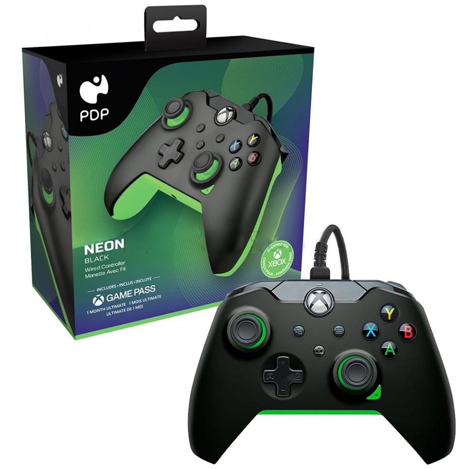 خرید دسته بازی PDP XBOX X/S/PC مشکی سبز