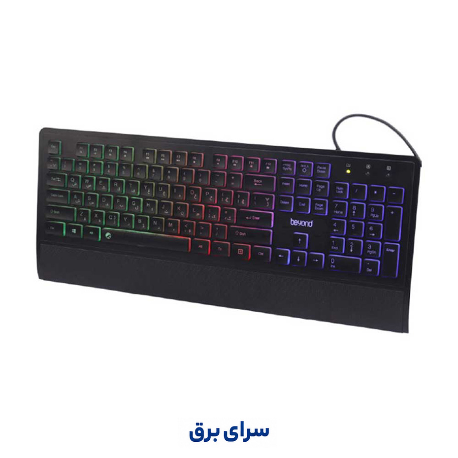 قیمت کیبورد سیم دار بیاند مدل BEYOND BK-7210RGB مشکی