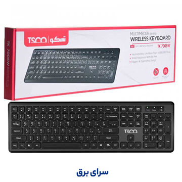 خرید کیبورد بی سیم تسکو مدل TSCO TK 7005 W مشکی