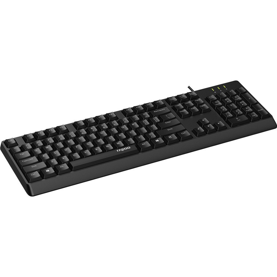 جزییات کیبورد سیم دار رپو مدل RAPOO NK1900 مشکی