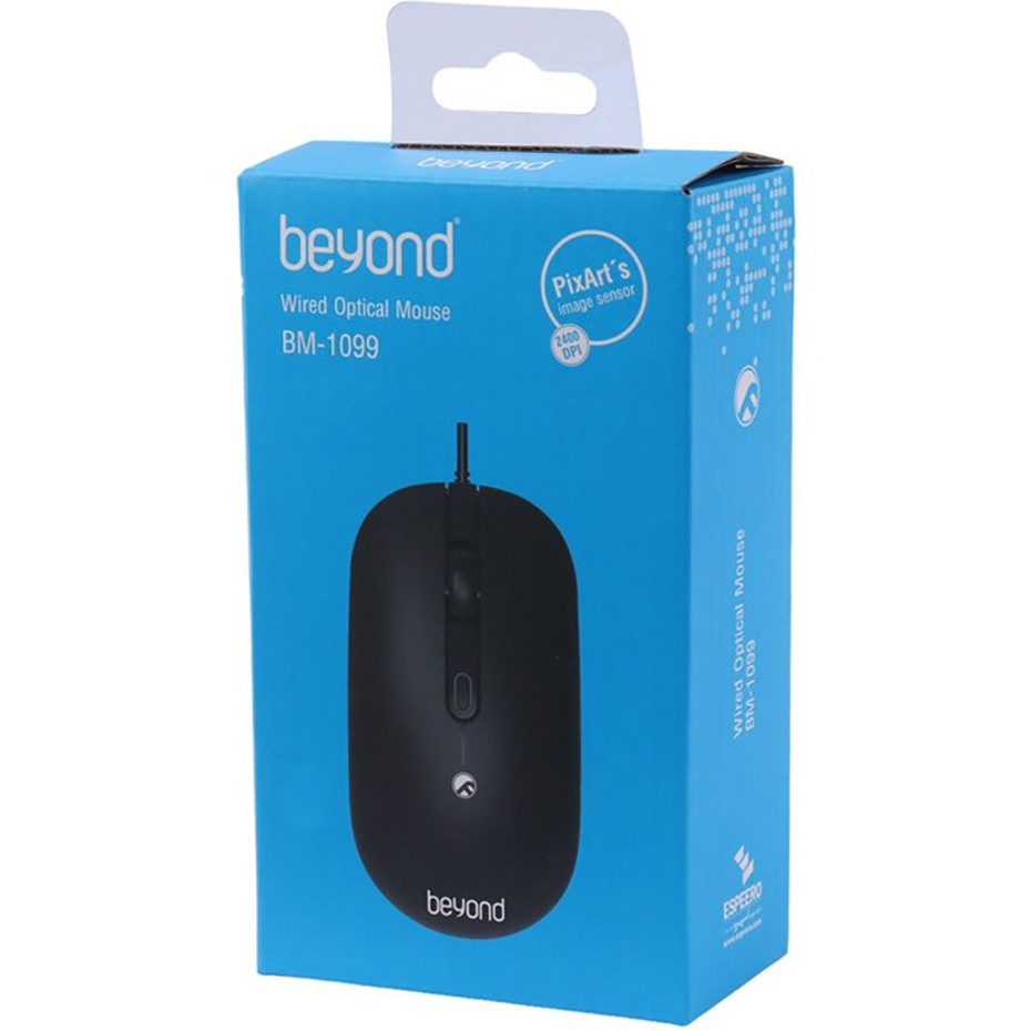 توضیحات ماوس سیم دار بیاند مدل BEYOND BM-1099 مشکی