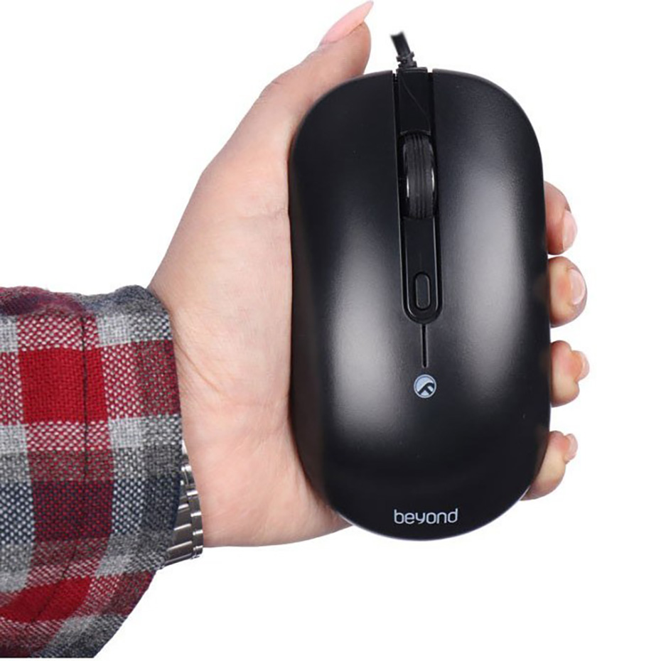 ابعاد ماوس سیم دار بیاند مدل BEYOND BM-1099 مشکی