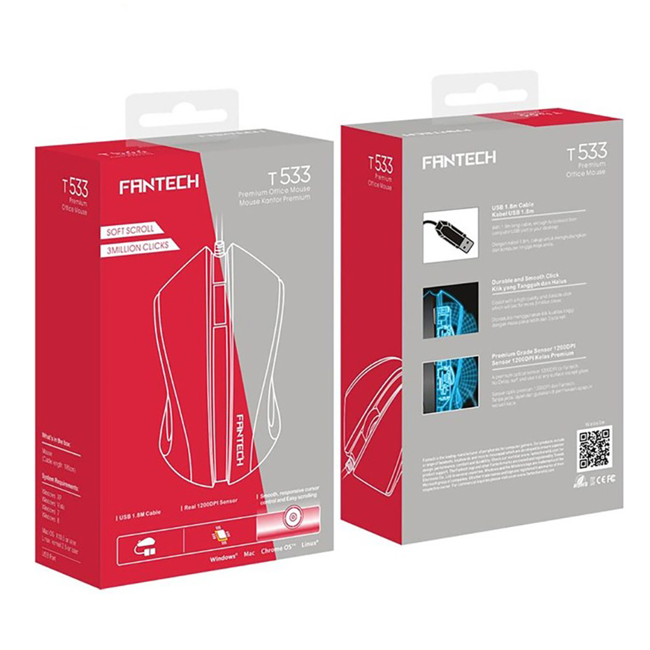 جعبه ماوس سیم دار فنتک مدل FANTECH T533 مشکی