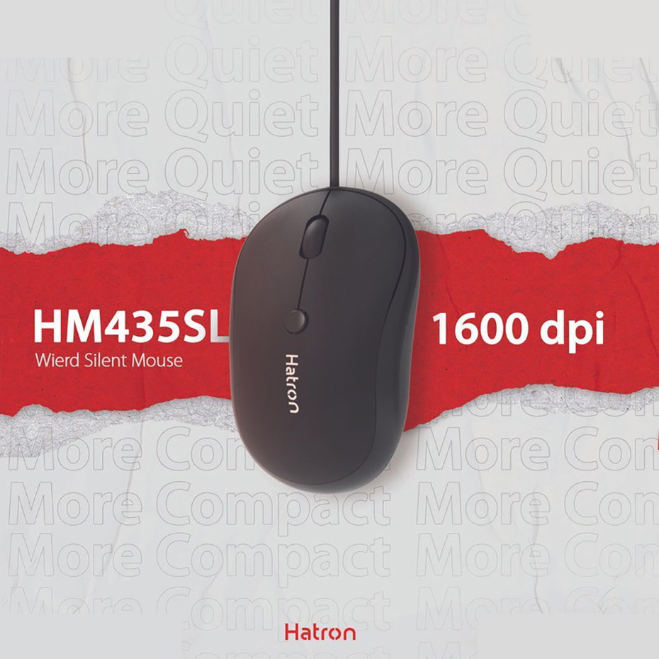 توضیحات ماوس سیم دار هترون مدل Hatron HM435SL مشکی