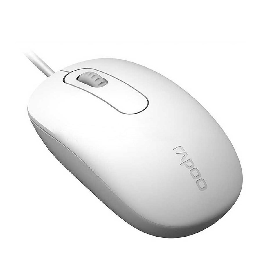 قیمت ماوس سیم دار رپو مدل RAPOO N 200 سفید