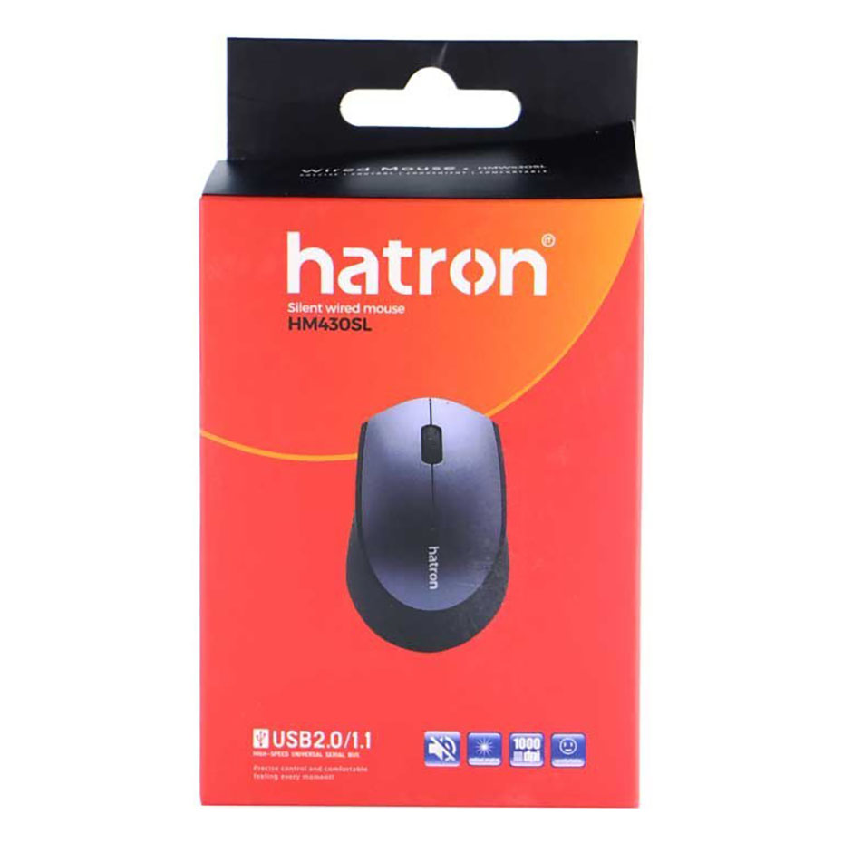 خرید ماوس سیم دار هترون مدل Hatron HM430SL مشکی