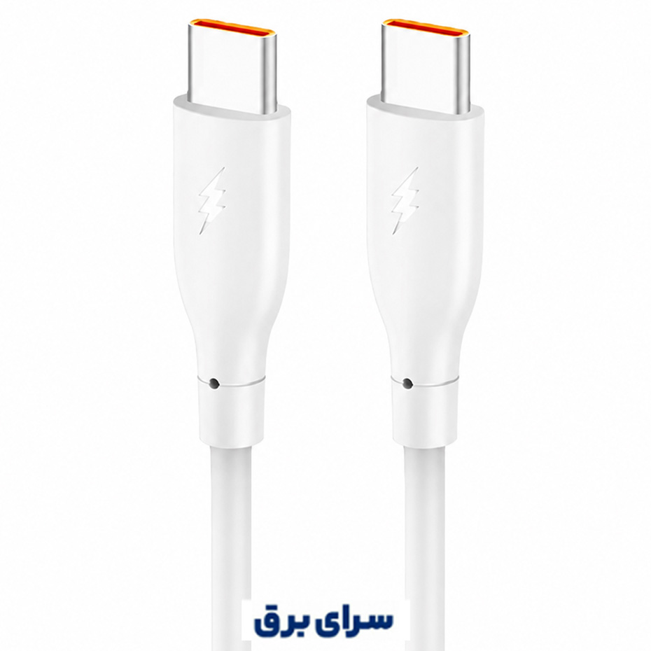 خرید کابل شارژ دو سر تایپ سی کانفلون مدل KONFULON DC67 سفید طول 1 متر
