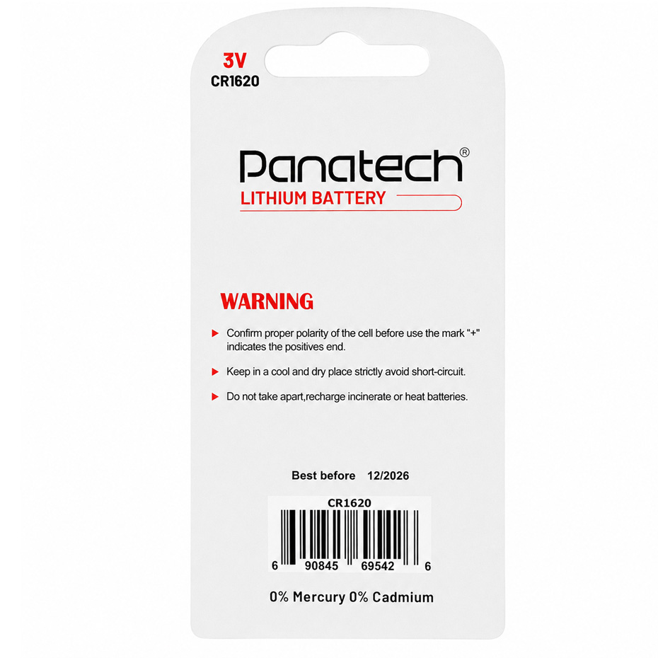 باتری سکه ای پاناتک مدل PANATECH CR1620 تک پک