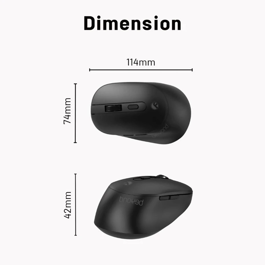 ابعاد ماوس بی سیم بیاند مدل BEYOND BM-1730RF مشکی
