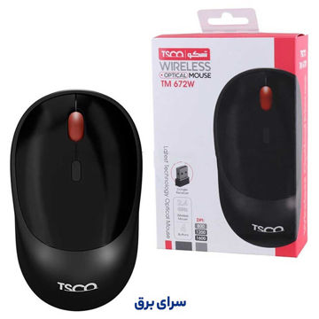 خرید ماوس بی سیم تسکو مدل TSCO TM 672 W مشکی