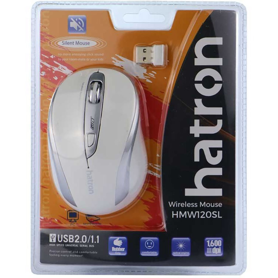 قیمت ماوس بی سیم هترون مدل Hatron HMW 120 SL سفید