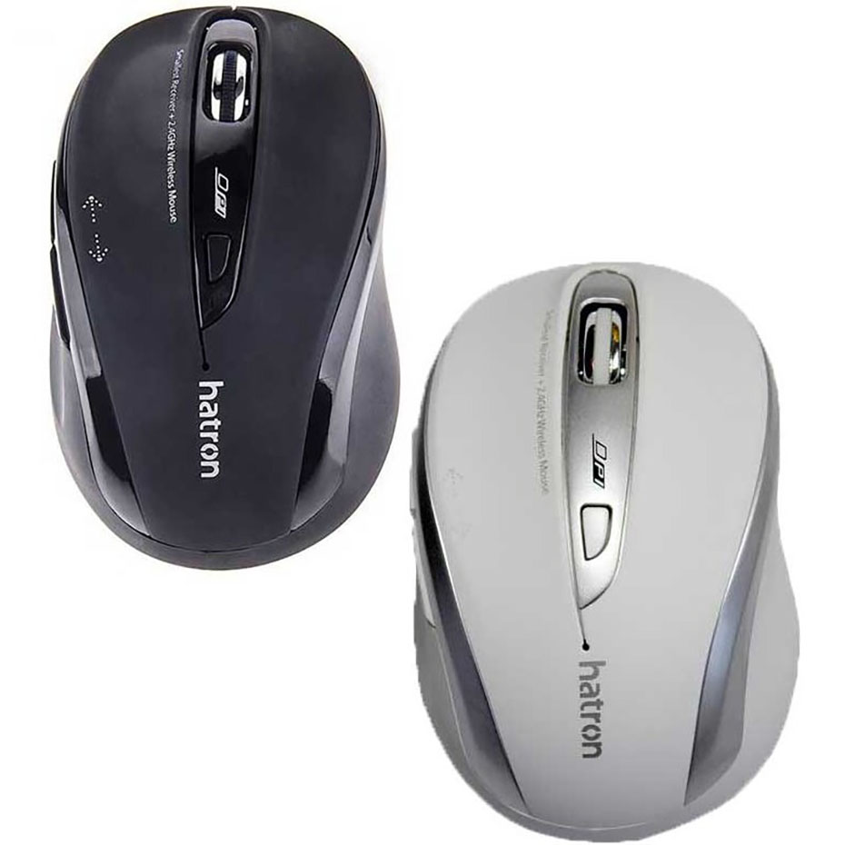 ابعاد ماوس بی سیم هترون مدل Hatron HMW 120 SL سفید