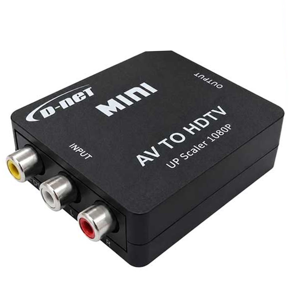 تبدیل AV به HDMI دی نت مدل D-NET HDMI TO AV پک قرمز