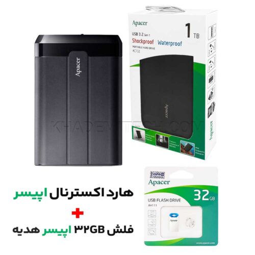 هارد اکسترنال اپیسر مدل Apacer AC732 1TB مشکی
