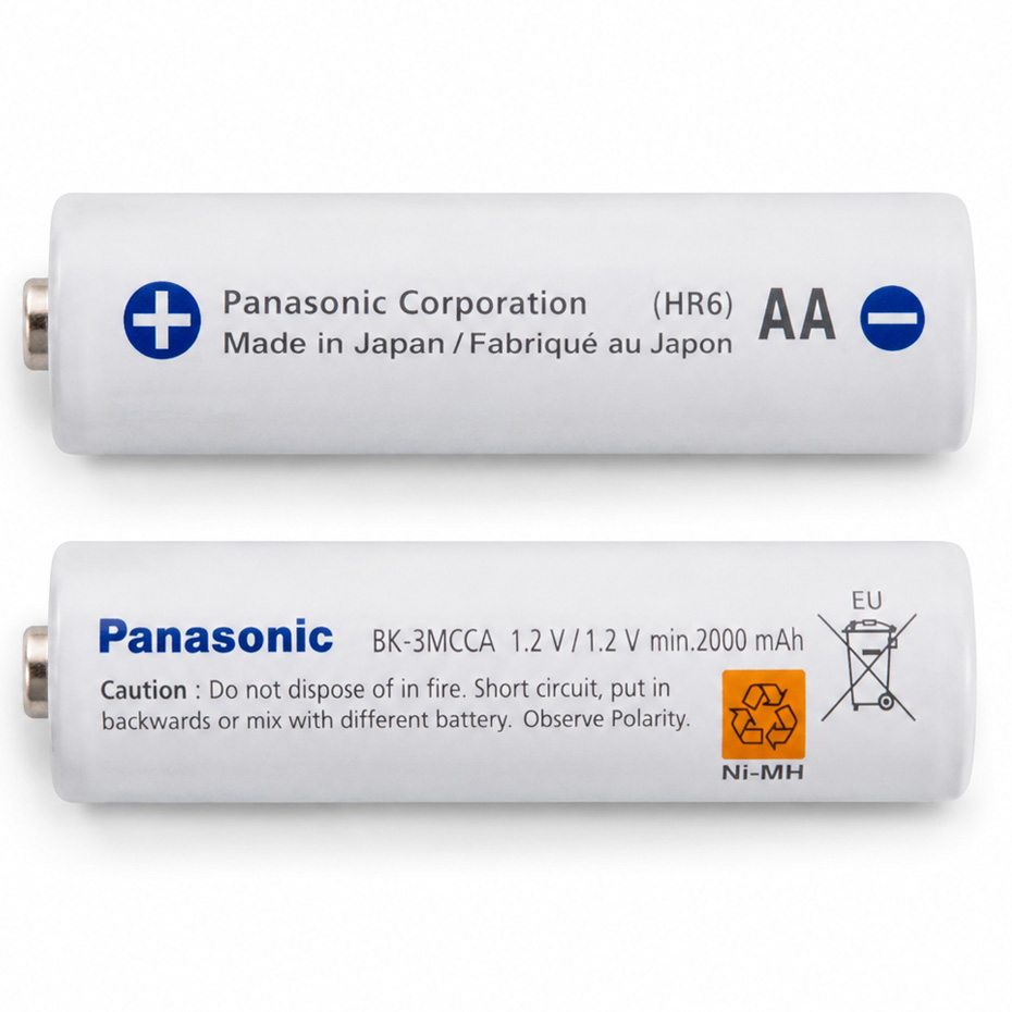 باتری قلمی قابل شارژ پاناسونیک مدل BK-3MCCE/4BT eneloop 2000 mha بسته 2 عددی
