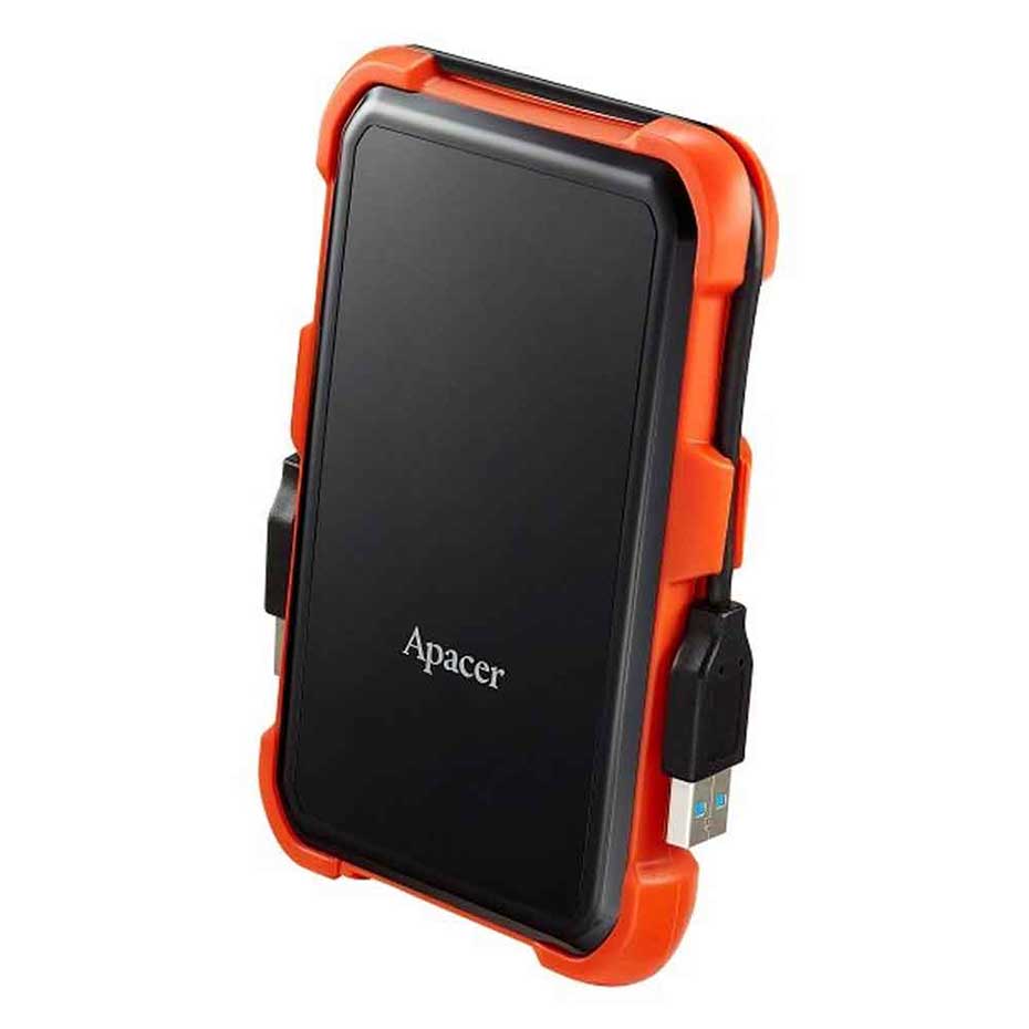 ابعاد هارد اکسترنال اپیسر مدل Apacer AC630 1TB مشکی نارنجی