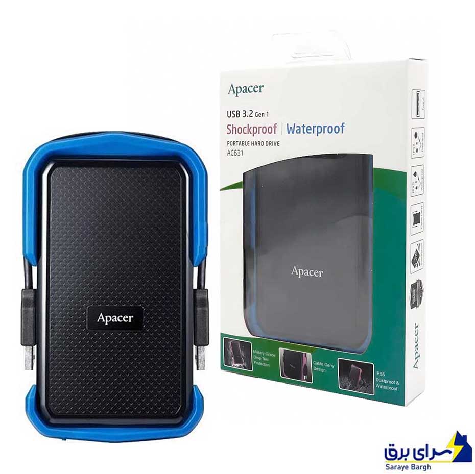 خرید هارد اکسترنال اپیسر مدل Apacer AC631 1TB مشکی آبی