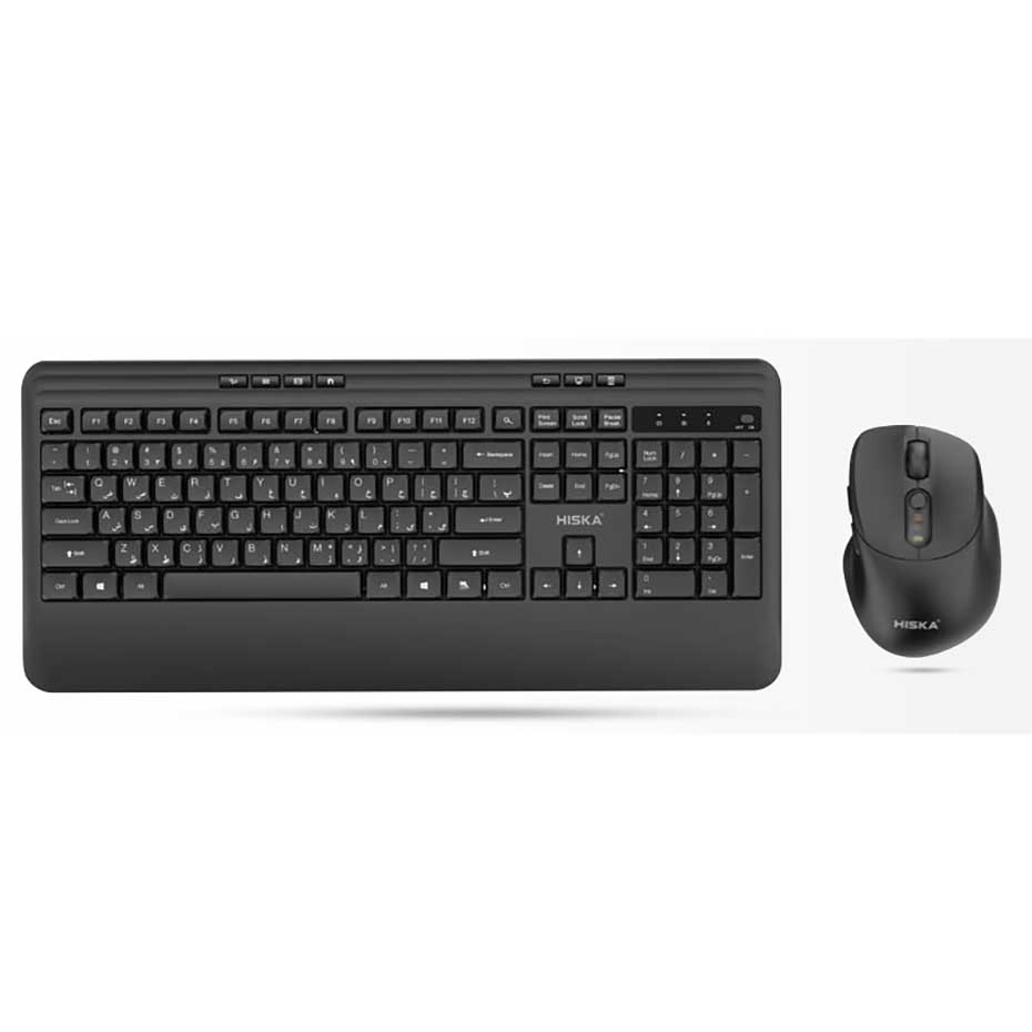 قیمت کیبورد و ماوس بی سیم هیسکا مدل HISKA H-MK25